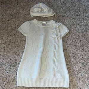 Size 2T Sweater Dress w/ Matching Hat